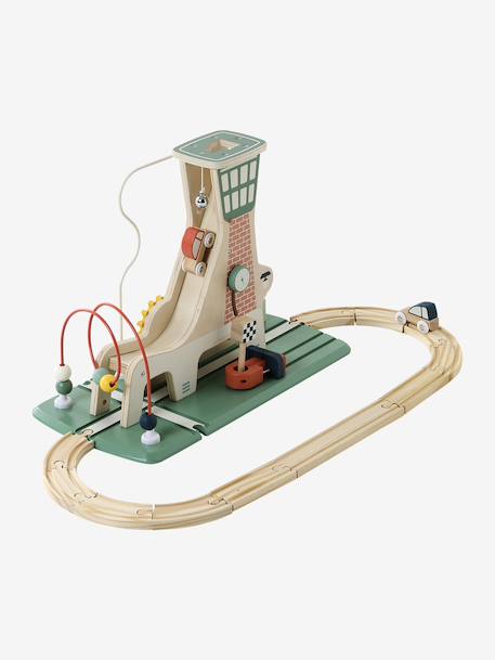 Tour avec rampe de lancement multi-activités en bois FSC® bois 8 - vertbaudet enfant 