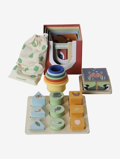 Coffret 5 jouets d’éveil bois FSC® multicolore 11 - vertbaudet enfant 