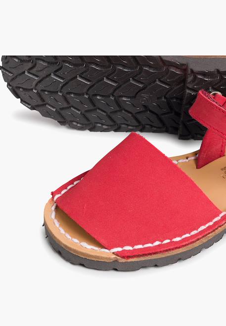 Sandales avarcas nubuck à scratch pour enfant Aigue-marine+Beige+Bleu denim+Bleu marine+Marron+Rouge+Taupe 35 - vertbaudet enfant 
