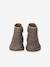 Boots bébé fille cuir zippées beige imprimé+bordeaux+CAMEL+marine+noir 6 - vertbaudet enfant 