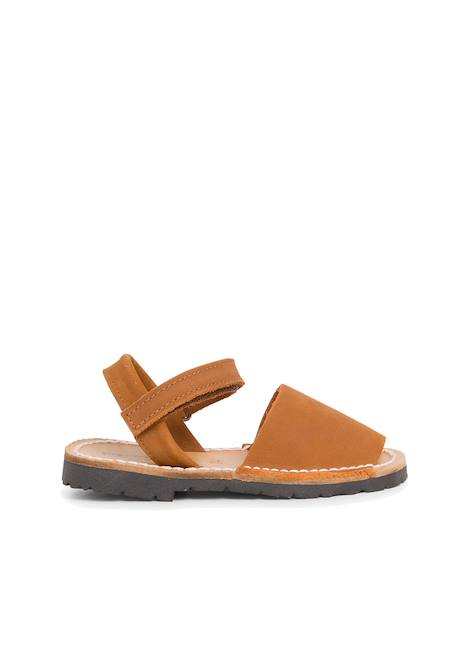 Sandales avarcas nubuck à scratch pour enfant Aigue-marine+Beige+Bleu denim+Bleu marine+Marron+Rouge+Taupe 25 - vertbaudet enfant 