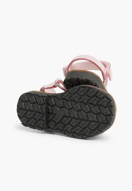 Sandales avarcas nubuck à scratch pour enfant Rose 3 - vertbaudet enfant 