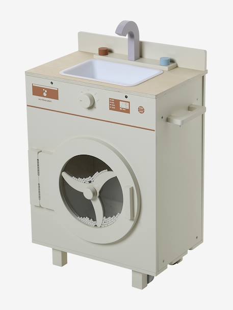 Machine à laver et à repasser avec accessoires en bois FSC® écru 6 - vertbaudet enfant 