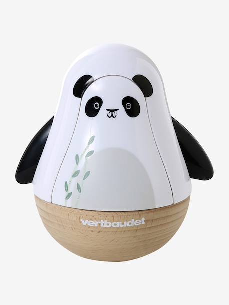Culbuto musical panda TANZANIE en bois FSC® blanc 1 - vertbaudet enfant 