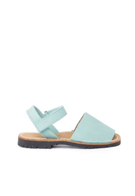 Sandales avarcas nubuck à scratch pour enfant Aigue-marine+Beige+Bleu denim+Bleu marine+Marron+Rouge+Taupe 1 - vertbaudet enfant 