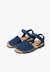 Sandales avarcas nubuck à scratch pour enfant Bleu denim+Taupe 4 - vertbaudet enfant 