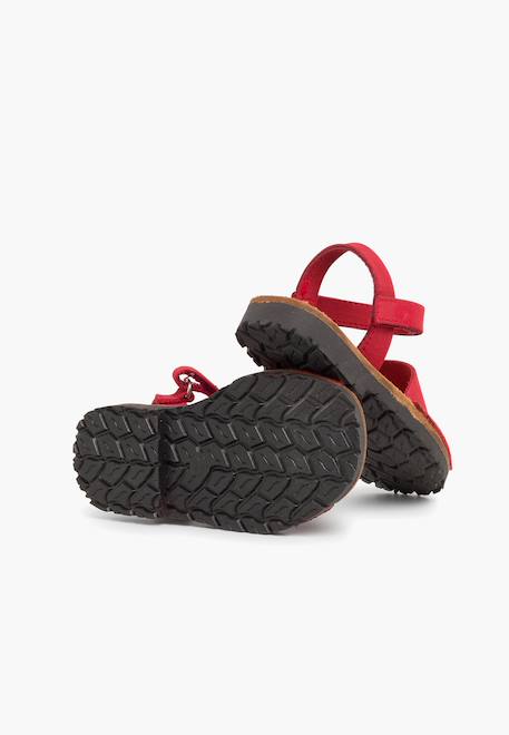 Sandales avarcas nubuck à scratch pour enfant Aigue-marine+Beige+Bleu denim+Bleu marine+Marron+Rouge+Taupe 32 - vertbaudet enfant 