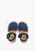 Sandales avarcas nubuck à scratch pour enfant Bleu denim+Taupe 5 - vertbaudet enfant 