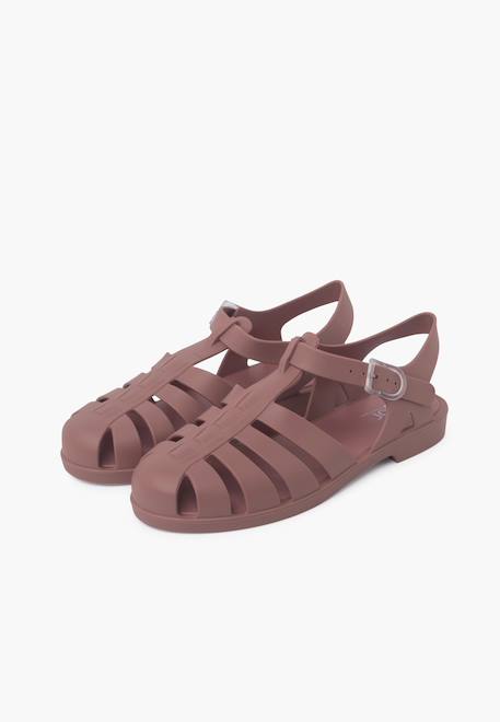 Sandales plastique mat biarritz Dijon+Ivoire+Noir+Rose+Vert+Vert menthe 18 - vertbaudet enfant 