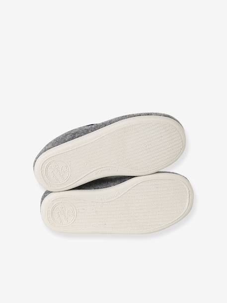 Chaussons velours élastiqués enfant - Fabriqués en France gris 6 - vertbaudet enfant 