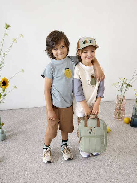 Garçon-T-shirt citron bleu enfant Little Gang LÄSSIG