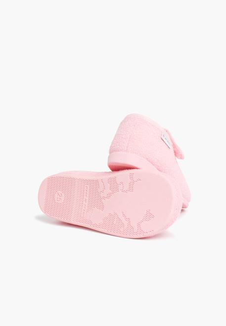 Chaussons babies en tissu éponge à scratch Rose 3 - vertbaudet enfant 