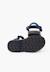 Sandales avarcas nubuck à scratch pour enfant Bleu denim+Taupe 3 - vertbaudet enfant 
