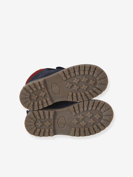 Boots enfant garçon cuir à scratchs marine 5 - vertbaudet enfant 