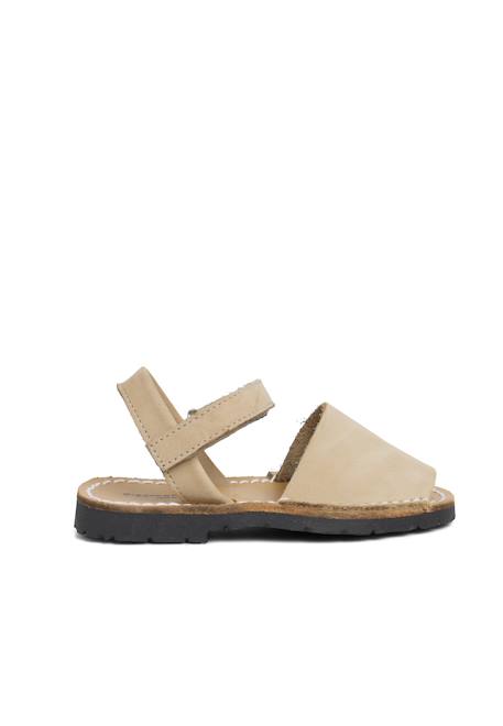 Sandales avarcas nubuck à scratch pour enfant Beige+Bleu denim+Taupe 1 - vertbaudet enfant 