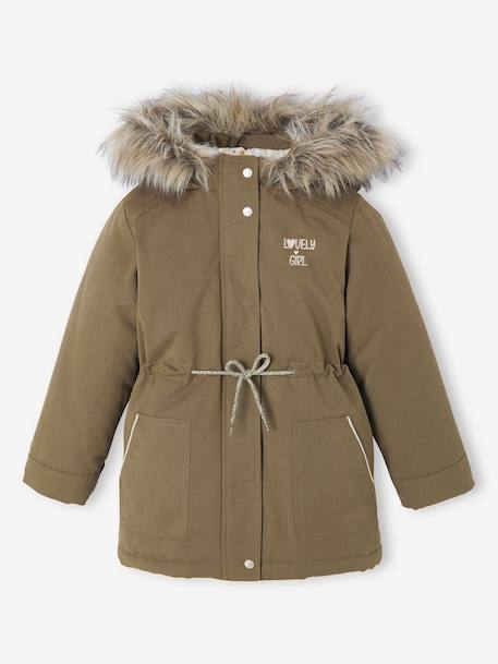 Parka fille 3 en 1 hiver à capuche kaki+PURPLE DARK+Vert+vert de gris 12 - vertbaudet enfant 