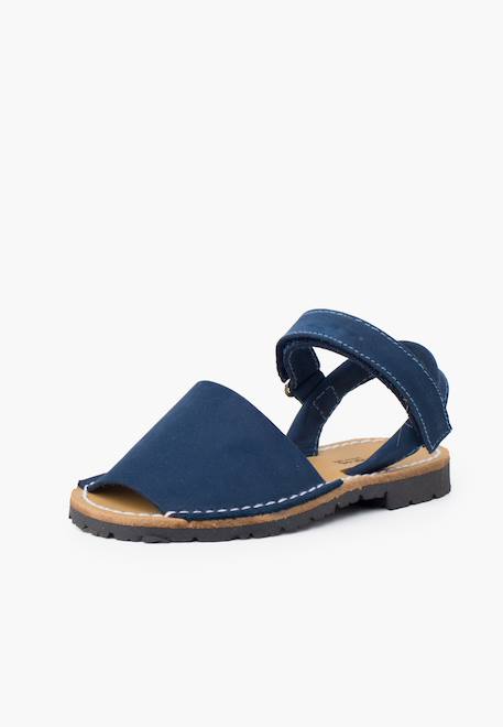 Sandales avarcas nubuck à scratch pour enfant Aigue-marine+Beige+Bleu denim+Bleu marine+Marron+Rouge+Taupe 14 - vertbaudet enfant 
