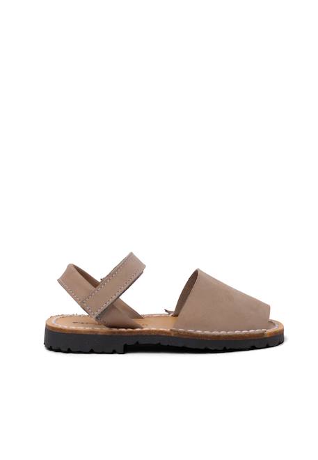 Sandales avarcas nubuck à scratch pour enfant Bleu denim+Taupe 7 - vertbaudet enfant 