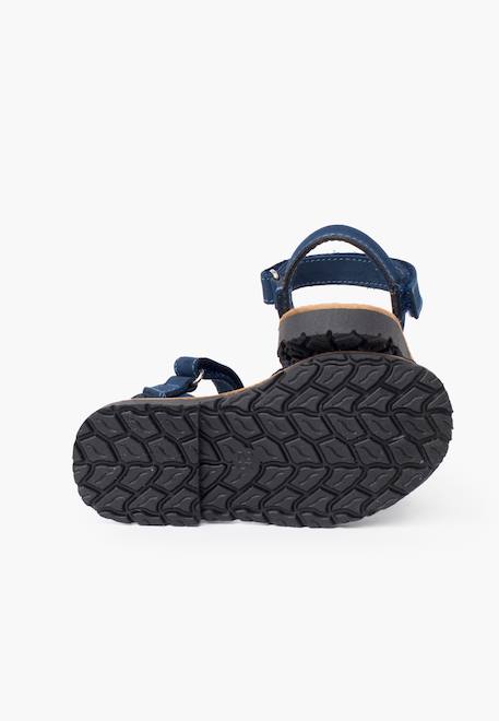 Sandales avarcas nubuck à scratch pour enfant Aigue-marine+Beige+Bleu denim+Bleu marine+Marron+Rouge+Taupe 15 - vertbaudet enfant 