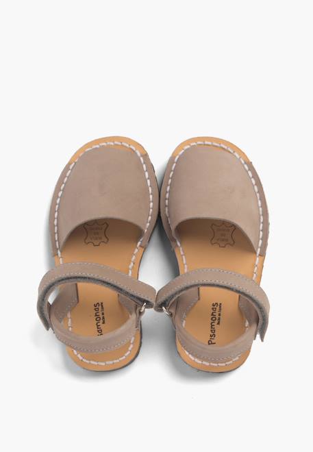 Sandales avarcas nubuck à scratch pour enfant Aigue-marine+Beige+Bleu denim+Bleu marine+Marron+Rouge+Taupe 40 - vertbaudet enfant 