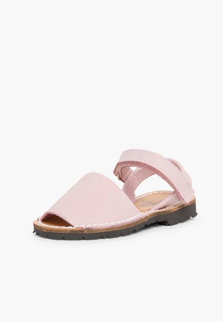 Sandales avarcas nubuck à scratch pour enfant Rose 2 - vertbaudet enfant 