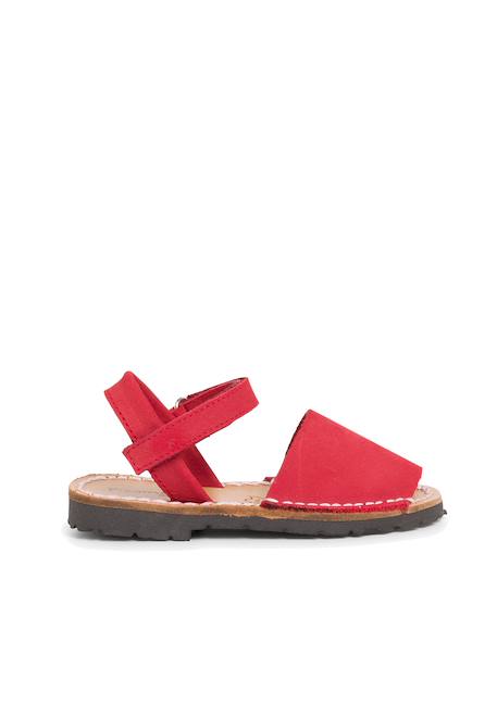 Sandales avarcas nubuck à scratch pour enfant Aigue-marine+Beige+Bleu denim+Bleu marine+Marron+Rouge+Taupe 30 - vertbaudet enfant 
