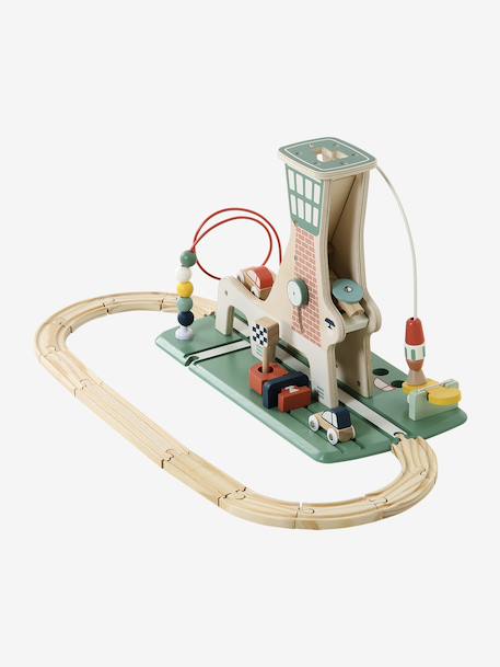 Tour avec rampe de lancement multi-activités en bois FSC® bois 9 - vertbaudet enfant 
