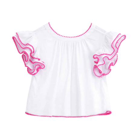 Ensemble été   blouse   & jupe short  et Blanc rose kaki 5 - vertbaudet enfant 