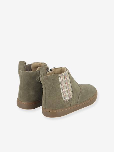 Boots en cuir Play New Shine kaki 2 - vertbaudet enfant 