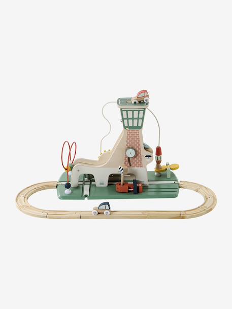 Tour avec rampe de lancement multi-activités en bois FSC® bois 4 - vertbaudet enfant 