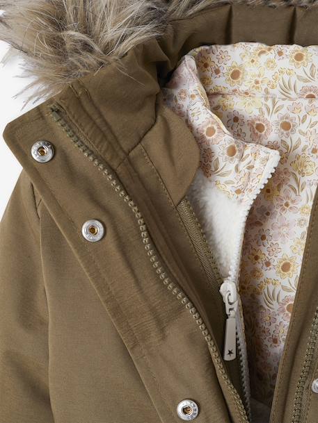 Parka fille 3 en 1 hiver à capuche kaki+PURPLE DARK+Vert+vert de gris 9 - vertbaudet enfant 