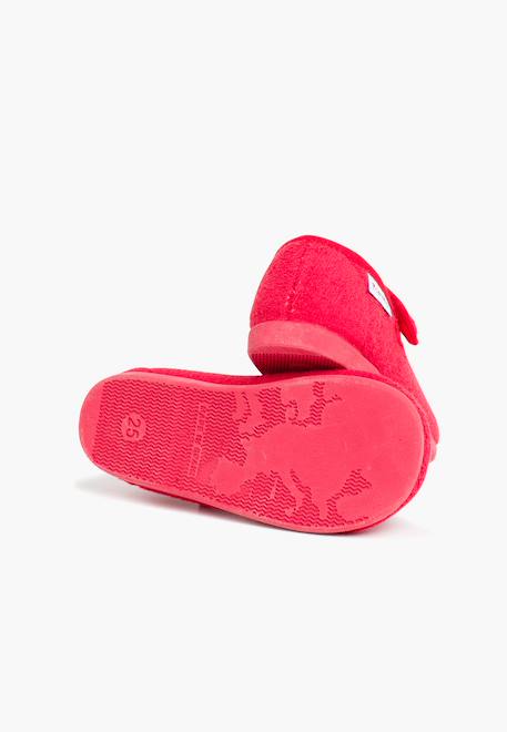 Chaussons babies en tissu éponge à scratch Ciel clair+Rouge 9 - vertbaudet enfant 