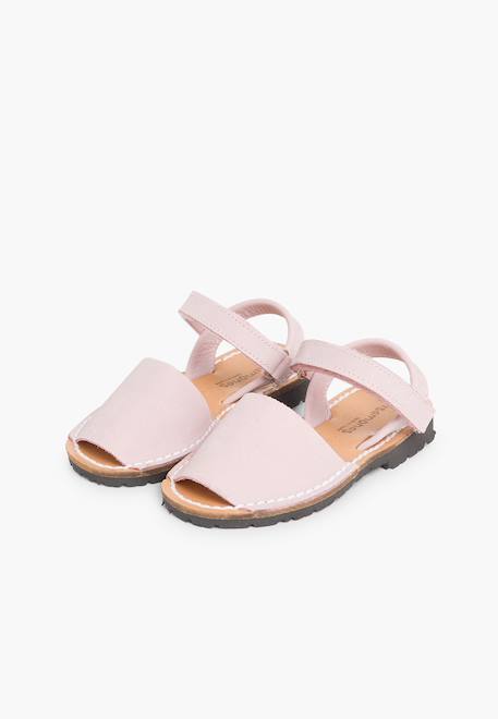 Sandales avarcas nubuck à scratch pour enfant Rose 4 - vertbaudet enfant 