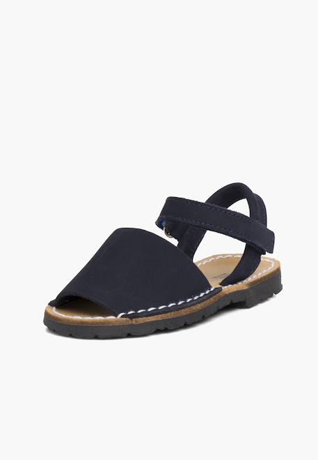 Sandales avarcas nubuck à scratch pour enfant Aigue-marine+Beige+Bleu denim+Bleu marine+Marron+Rouge+Taupe 20 - vertbaudet enfant 