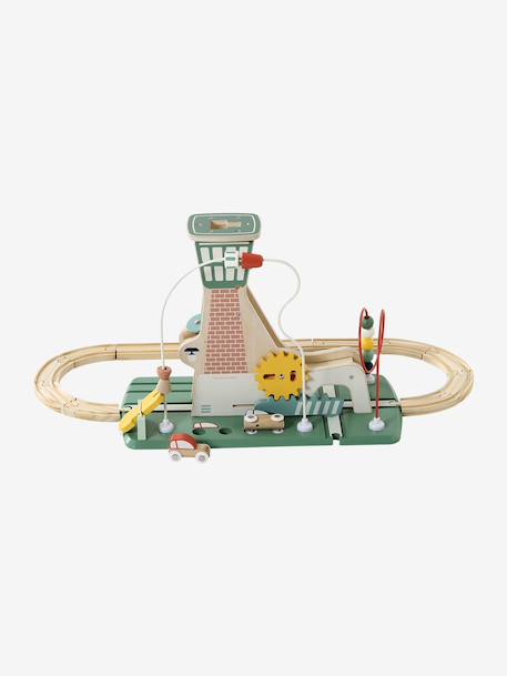Tour avec rampe de lancement multi-activités en bois FSC® bois 5 - vertbaudet enfant 