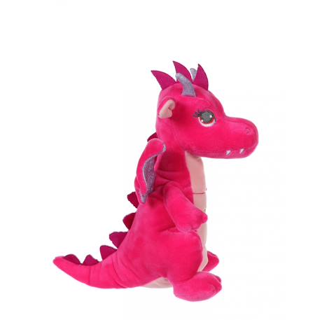 Peluche - peluche dragon sonore, rose 17 cm Rose 2 - vertbaudet enfant 