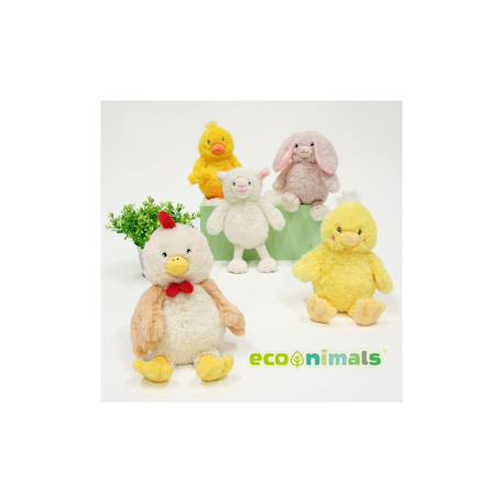 Peluche - canard econimals de pâques en peluche éco-conçue - 15 cm Jaune 4 - vertbaudet enfant 