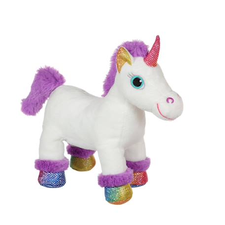 Peluche - peluche lica bella sonore, blanche et violet 22 cm Violet 2 - vertbaudet enfant 