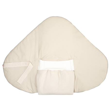Couverture d'emmaillotage évolutive en gaze de coton jeanne Beige+Blanc+Blanc à pois or+Bleu+Camel+Camel à pois or+Écru+Terracotta+Vert de gris 3 - vertbaudet enfant 
