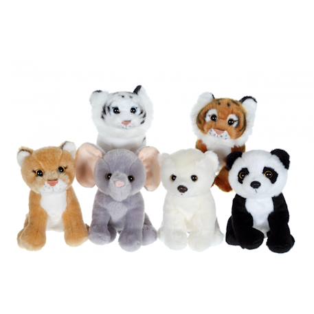 Peluche - p'tits sauvageons 15 cm - tigre blanc Gris 3 - vertbaudet enfant 