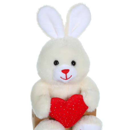 Peluche - les p'tits lovers lapin rouge - 14 cm Rouge 2 - vertbaudet enfant 