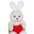 Peluche - les p'tits lovers lapin rouge - 14 cm Rouge 2 - vertbaudet enfant 