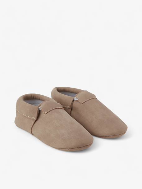 Chaussons casual enfant en cuir vegan Brun+Greige+Verte 4 - vertbaudet enfant 