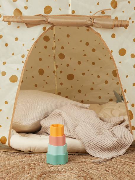Pyramide à empiler en silicone fleur Chocolate bliss+Tropical vibes 8 - vertbaudet enfant 