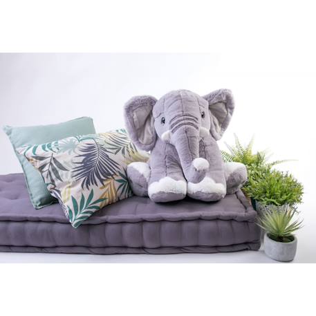 Peluche - éléphant assis - 50 cm Gris 3 - vertbaudet enfant 