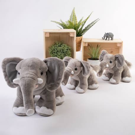 Peluche - éléphant assis - 50 cm Gris 4 - vertbaudet enfant 