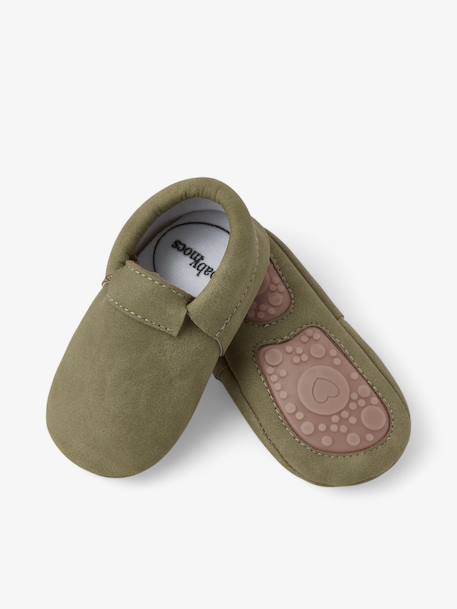 Chaussons casual enfant en cuir vegan Brun+Greige+Verte 10 - vertbaudet enfant 