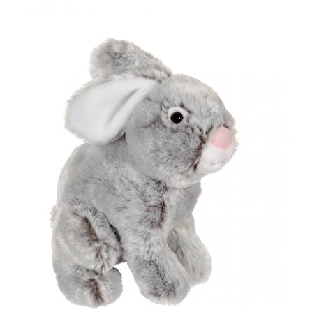 Peluche - peluche lapin flammé douceur gris - 25 cm Gris 2 - vertbaudet enfant 