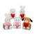 Peluche - les p'tits lovers lapin rouge - 14 cm Rouge 3 - vertbaudet enfant 