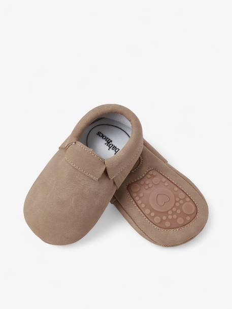 Chaussons casual enfant en cuir vegan Brun+Greige+Verte 6 - vertbaudet enfant 